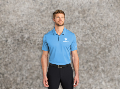 Custom imprinted Nike Dry Essential Polo for Orlando, FL with a local business logo