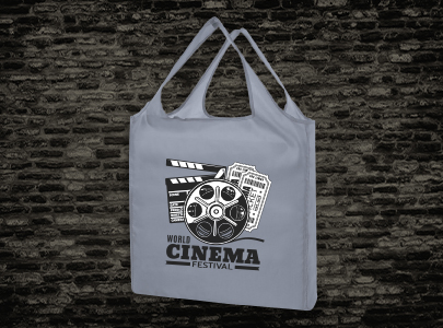 Custom imprinted Foldable Tote Bag for Orlando, FL with a local business logo