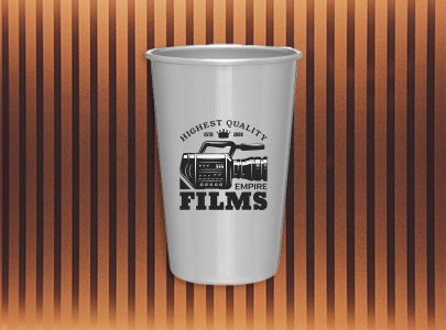 Custom imprinted 16 oz SS Pint for Orlando, FL with a local business logo