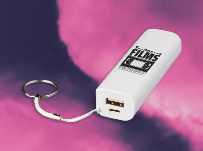 Custom imprinted Span 1200 mAh Power Bank for Orlando, FL with a local business logo