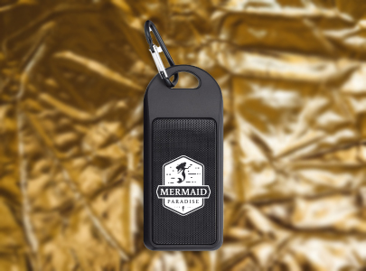 Custom imprinted Waterproof Bluetooth Speaker for Orlando, FL with a local business logo
